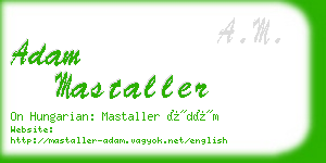 adam mastaller business card